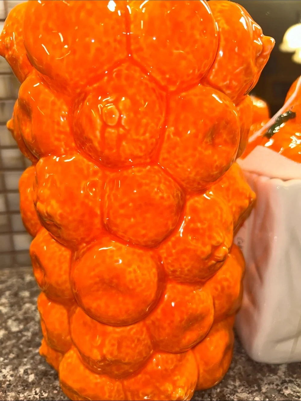 Glossy citrus Orange Ceramic Vase